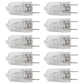 Xspeedonline Upgraded Light Bulb Replacement Fit for GE Microwave Oven - 120V 50W Halogen Light Bulb Lamp - G8 Bi-Pin Base - Replaces for WB08X10057 WB08X10051-10 Pack