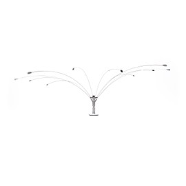 Bird B Gone - Bird Spider 360 Repellent - Deters Seagulls and Other Birds from Landing - Durable Weatherproof Design - for Boats, Docks, Roofs, Etc - Easy Installation - with PVC Base - 4ft