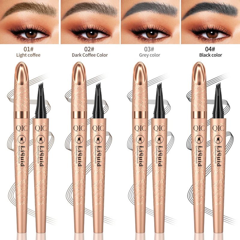 ObiPosay Waterproof Gray Eyebrow Microblading Pen - Four Point Brow