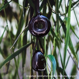 Doughnut pendant. Tourmaline