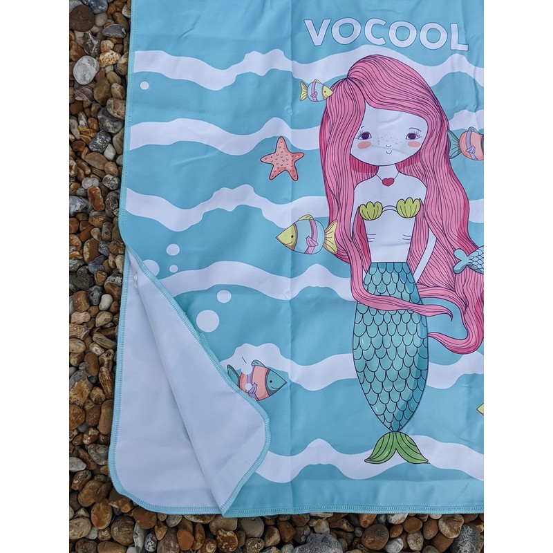 VOCOOL Hooded Poncho Microfiber Towel for 2-7 Years Old Children