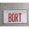 zefforCrafts "BORT" license plate from "The Simpsons" die-cut vinyl sticker