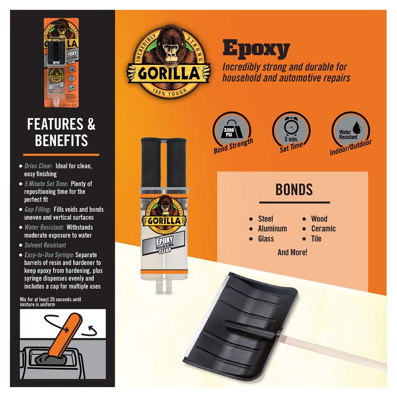Gorilla Epoxy Tough and Clear Glue 25 ml