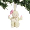 Department 56 Snowbabies “Balanced Diet” Porcelain Hanging Ornament, 2.5”