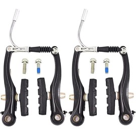 V Brakes for Bikes Linear Bicycle Brake Set Mountain Bike Front and Rear V Brakes Set Replacement Parts fit for Most MTB BMX Road Bike 1 Pair