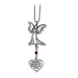 Cathedral Art KT230 Never Drive Faster Angel Ball Chain Car Charm