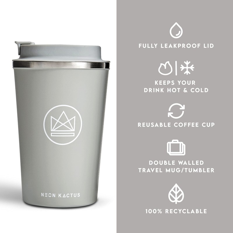 Neon Kactus Insulated Coffee Cup | Travel Cup | Double