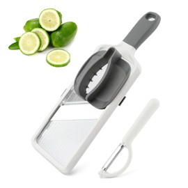 Multi Handheld Mandoline Slicer With Adjustable Stainless Steel Blade, Food Cutter Vegetables Chopper, Handy Veggie Slicer With Peeler For Speedy Slicing of Fruits And Vegetables(Grey)