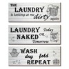 3 Pieces Laundry Room Signs, Laundry Wash Dry and Fold