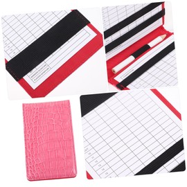 BIUDECO Elegant Golf Scorebook Pink Pattern Cover Lightweight and Sturdy Present for Golf Lovers