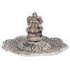 Purpledip Metal Incense Stick Holder Agarbatti Stand: Ganesha On Flower