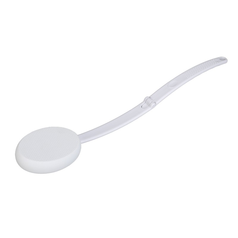 Folding Curved Handle Bath Brush with 2 Heads Anti Slip