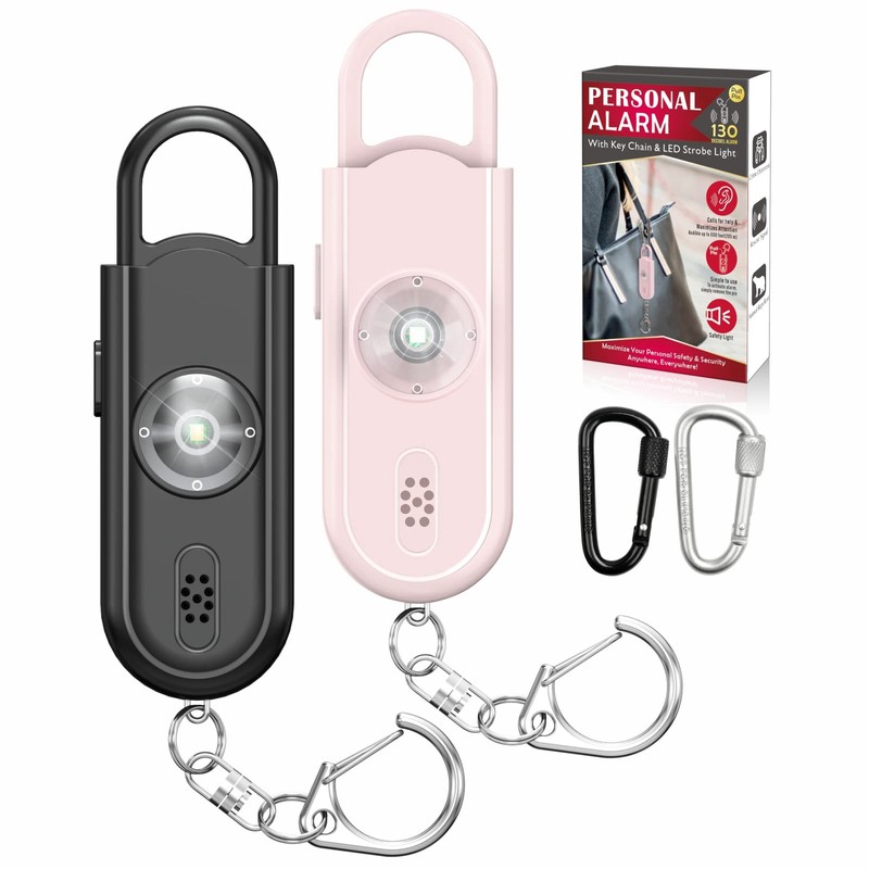 Safe Sound Personal Alarm, 2 Pack 130 dB Loud Siren