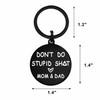 Gezxin Teen Boys Girls Love Mom and Dad keychain- Funny