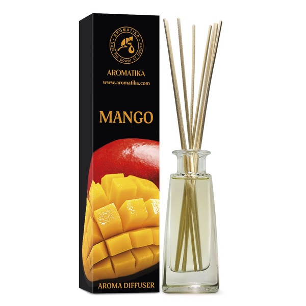 Mango Diffuser 3.4 Fl Oz (100ml) - Aroma Reed Diffuser - Room Fragrance - Home Fragrance - Air Freshener - Mango Scented Diffuser - Gift Idea - Mango Odor - Exotic Aroma