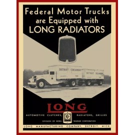 Detroit Creamery 1932 Long Radiators NEW METAL SIGN: Federal Truck, Detroit Creamery Tanker