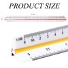Aruicheng Scale Ruler 12 inch Architectural Scale Ruler Triangle Ruler