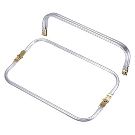 sourcing map Metal Purse Frame 2Pcs, 12" Rectangle Lock Frame Kiss Lock Clasp Bag Frame Hardware Replacements for DIY Purse Handle Bag Making Sewing Craft Carpet