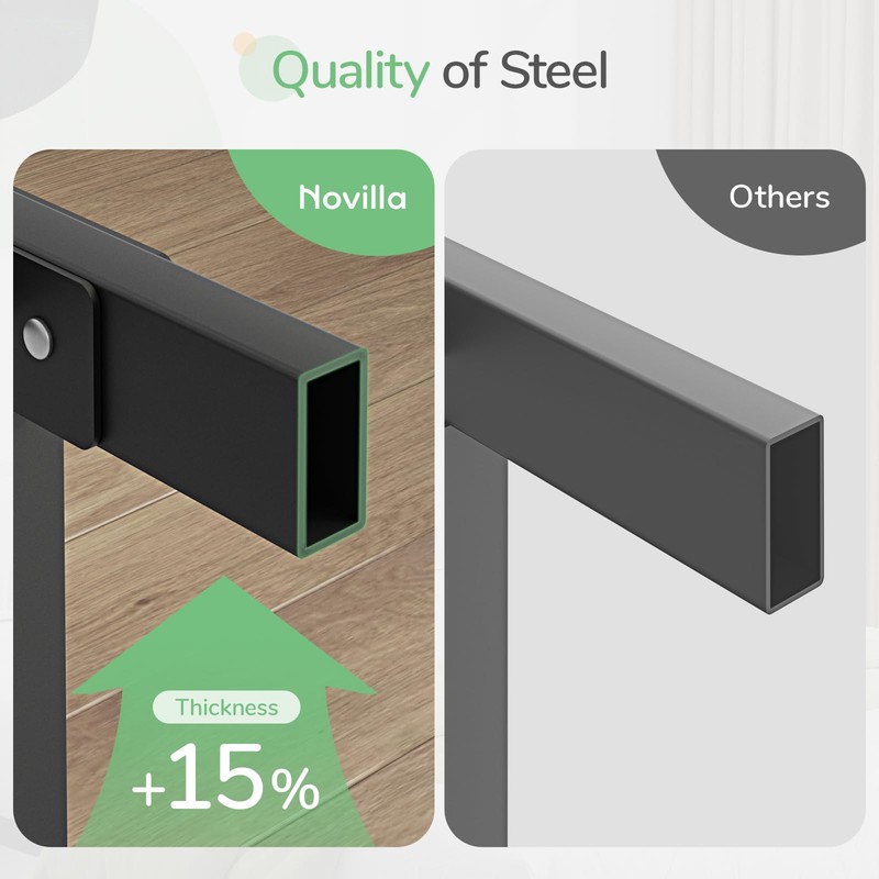 Novilla Full Size Bed Frame, 14 Inch Metal Platform Bed