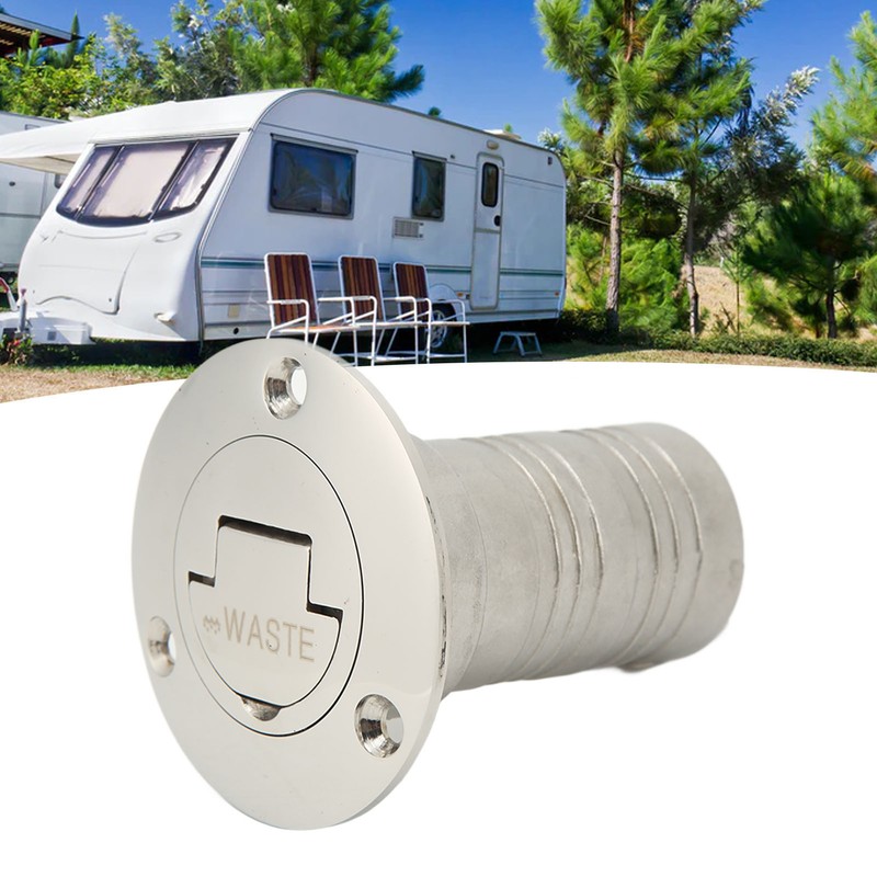 Marine Boat Deck Filler with Keyless Cap Stainless Steel Mirror