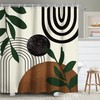 Yookeb Abstract Mid Century Bathroom Shower Curtain 60W by 71H