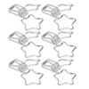 100Pcs Star Binder Clips Hollow Out Cartoon Style Strong Clamping
