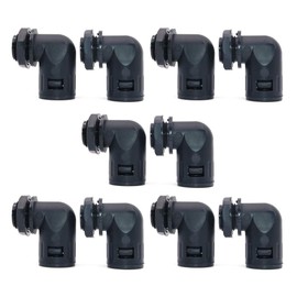 Namvo Corrugated Pipe Connector 90 Degree AD15.8 PG11 Pipe Hose Connector Clamps Pack of 10