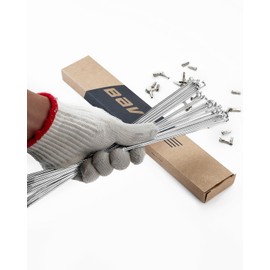 BaveL 36 Pcs 14G Sliver Bicycle Steel Spokes (201 mm-309 mm) with Copper Cap 36pcs,Mountain Bike Spokes,for MTB,Ebike,City Bikes-Replacement/Repair Spoke (Silver 276 mm)