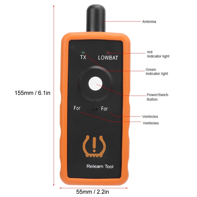 TPMS Relearn Tire Pressure Monitor Sensor Reset Device Tool Replacement