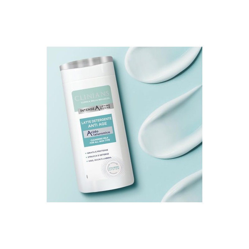 CLINIANS Intense A Lifting Wrinkle Cleansing Milk, Dermatologically Tested, Moisturises