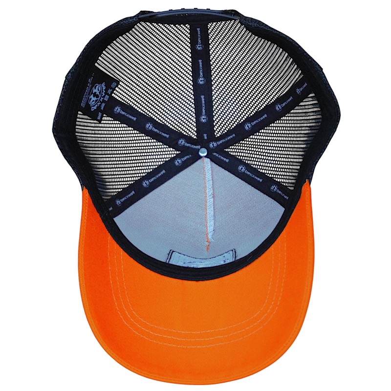 Bexxwell Trucker Cap Orange/Black with Logo Patch (Perfect Fit, Cap,