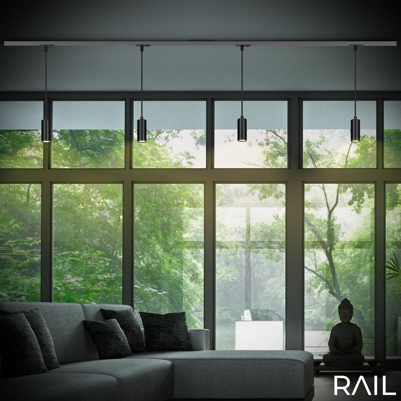 BRILONER - Rail System Rail LED Pendant Light, Dimmable, Combinable,