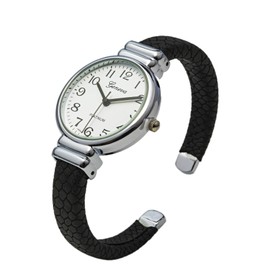 NYKKOLA Classic Small Face Crystal Bracelet Watches Snake Style Band Slim Case Women's Bangle Cuff Watch Quartz Wristwatch