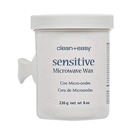 Clean + Easy Microwave Wax, Soft Wax for Face & Full Body Waxing, No-Strip Hair Removal Wax for Delicate & Sensitive Skin, Salon and At-Home Use, 8 oz