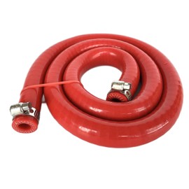 Bekelan 9.5MM (3/8") X 3.28FT Red High Temp Reinforced Silicone Heater Hose Radiator Coolant Straight Line(Work Pressure 145PSI/4-ply Reinforced/5MM Thick)+2 Clamp