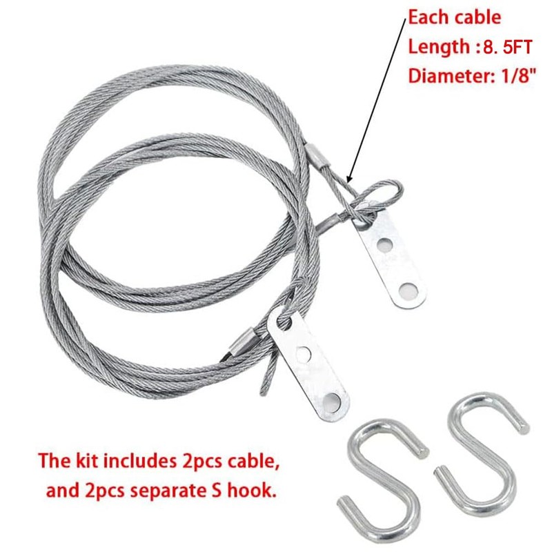 scottchen PRO Garage Door Safety Cable for Extension Springs Galvanized