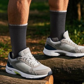 YUEDGE Men's Work Socks, Thick, Antibacterial, Odor Resistant, Breathable, Sweat Absorbent, Mountain Climbing Socks, Men's, Sports, Premium Cotton, Reinforced, Tear-Resistant, 5 Pairs/5 Pairs/9.8