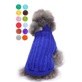 Dog Sweater, Dog Sweaters for Small Dogs Girl Boy, Cute Knitted Classic Turtleneck Warm Dog Winter Clothes Costume Cat Sweater Dog Christmas Sweaters for Dogs Pet Puppy Doggy