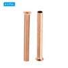 PATIKIL 1/4" (6.35mm) OD Copper Flare Tube Fitting, 4pcs Straight
