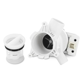 DEKAROX Drain Pump 34 W with Pump Head and Strainer for Beko Blomberg Arcelik 2840940100 2880401800 HANYU Magnetic Technology Pump for Washing Machine