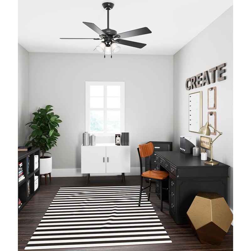 Hunter Fan Company 51737 Swanson Ceiling Fan, Matte Black