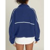Yimoon Womens Half Zip Fleece Pullover Oversized Sherpa Sweatshirt Jacket