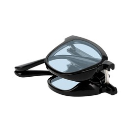 Zoff Wellington Shaped Foldable Sunglasses (With Exclusive Case) | Color Lenses, Thick Frame Stylish, UV Protection, UV Protection, Unisex, Unisex, 50 □ 23-140, Black