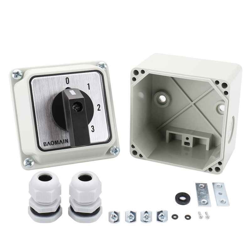 Baomain Rotary Changeover Switch SZW26-20/0-3.2D with Master Switch Exterior Box