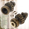 2PCS Antique Brass Lamp Cap Knob Lamps Finial Knob Retro