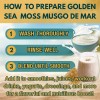 Sundried Sea Moss Musgo Wildcrafted Golden Raw Irish Sea Moss