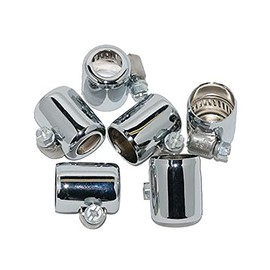 Chrome Oil Fuel Line Hose Clamp, 1/4-5/16 Inch, 6-Pack