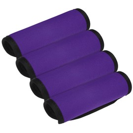 TIXIPEM Luggage Handle Wrap [4PCS] - Neoprene Luggage Identifiers Use for Suitcases & Carry on & Travel Accessories - [Purple-6IN/15CM] Comfort Grip Handle Cover