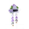 C-115-2 Purple White Handmade Sakura Cherry Blossom Fabric Flowers Tassels