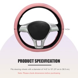 Funda de piel transpirable para volante de coche, envoltura de seda de hielo, con forro antideslizante, protector elástico resistente a los arañazos, 